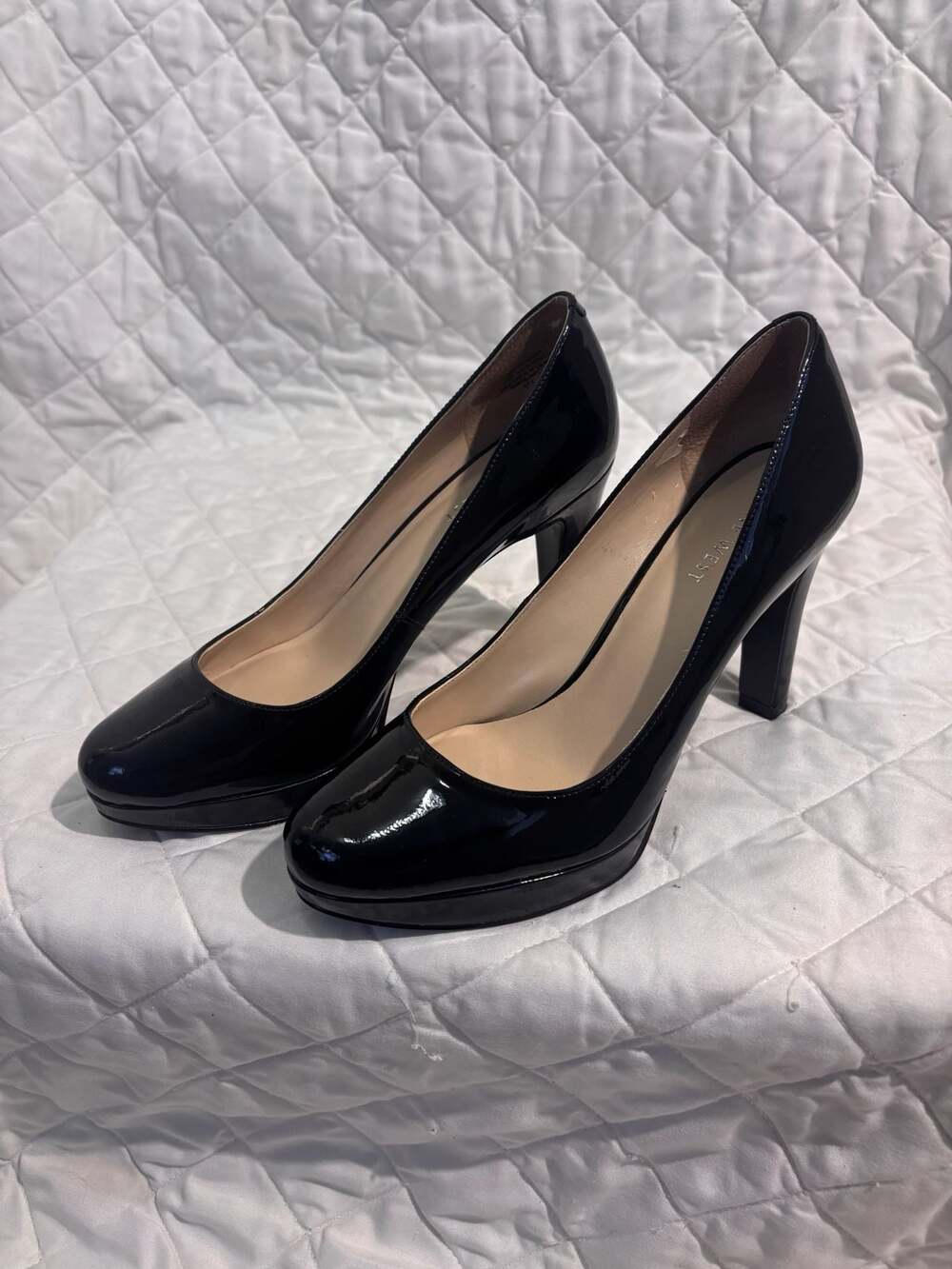 Nine West NWHOMAER Black Patent Leather Platform Pumps